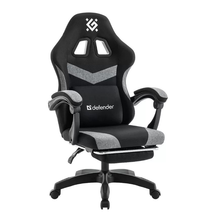 Игровое компьютерное кресло Defender Runa PRO чёрный/серый, ткань-0