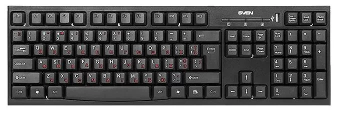 Клавиатура SVEN Standart 304* USB+HUB, черный-1