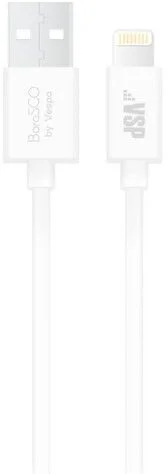 Кабель Borasco Lightning - USB, 1м, Белый-0