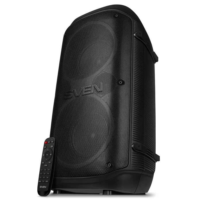 Беспроводная портативная колонка SVEN PS-800 / 100W / TWS / microSD / USB / FM / Bluetooth /  Батарея 2*4400mAh / LED подсветка / дисплей / караоке /-1
