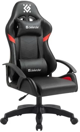 Игровое компьютерное кресло Defender Sharm, чёрный/красный-0
