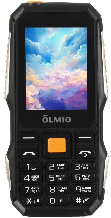 Телефон мобильный Olmio X03, чёрно-оранжевый-0