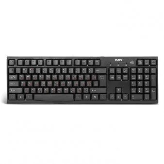 Клавиатура SVEN Standart 304* USB+HUB, черный-0