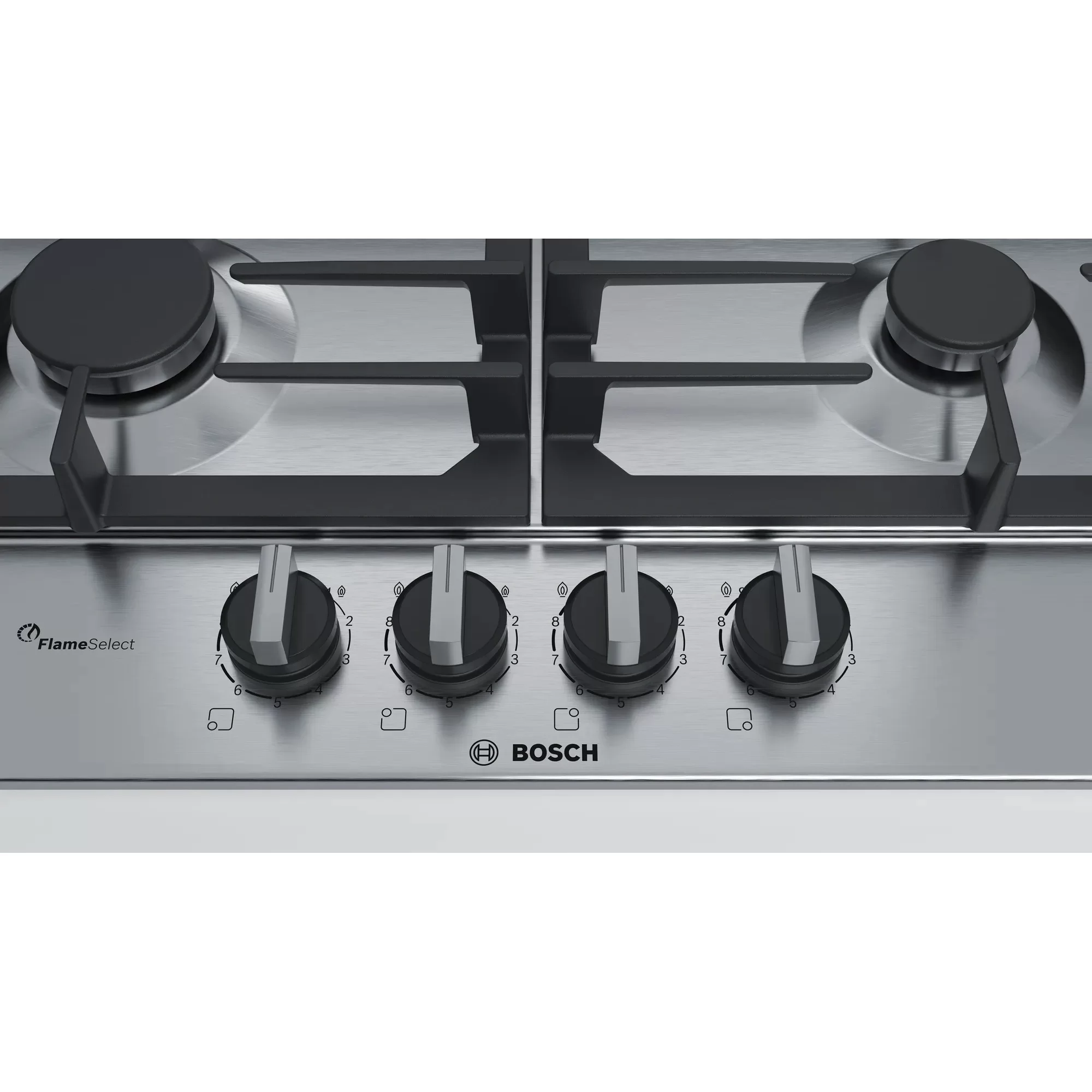 Поверхность газовая Bosch PCP6A5B90 (Serie6 / нерж / чугун / FlameSelect)-3