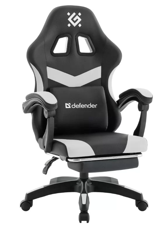 Игровое компьютерное кресло Defender Runa PRO чёрный/белый-0
