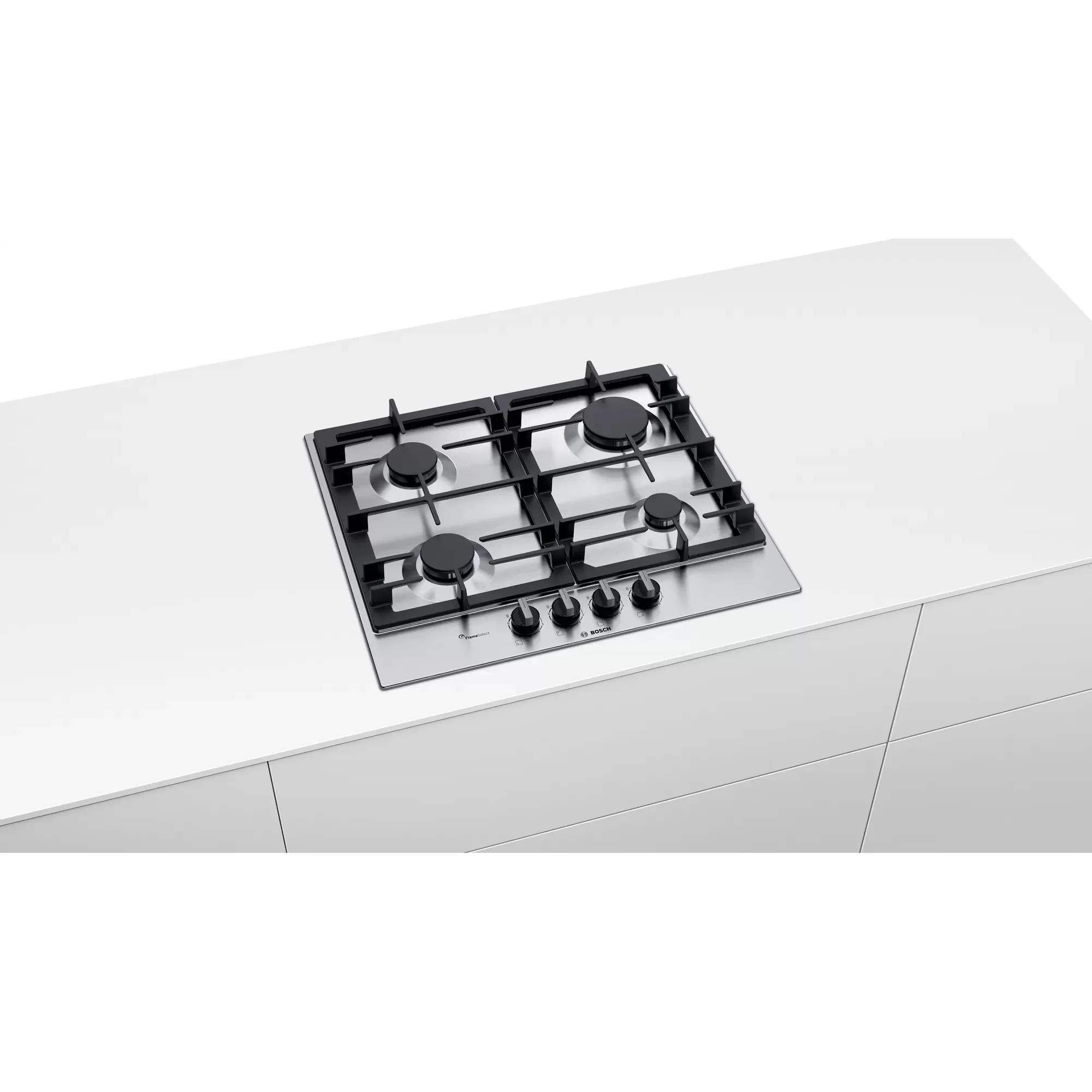 Поверхность газовая Bosch PCP6A5B90 (Serie6 / нерж / чугун / FlameSelect)-1