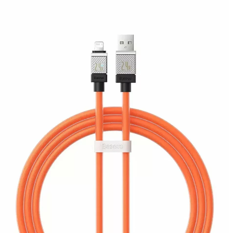 Кабель Baseus CoolPlay Series Lightning - USB, 1м, Оранжевый-0