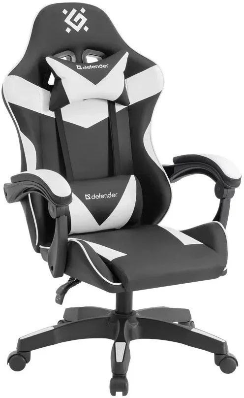 Игровое компьютерное кресло Defender Urana, чёрный/белый-0
