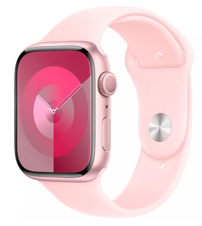 Apple Watch Series 9 41mm Pink Aluminium Case with Light Pink Sport Band M L