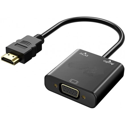 Переходник HDMI VGA + Audio (со звуковым выходом)