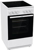 Плита электрическая Gorenje GEC5A10WG (Essential / Белая / духовка - 68 л / 4 конфорки (1700/1200/1200/1700Вт) / AquaClean / Мощность - 8,6 кВт)