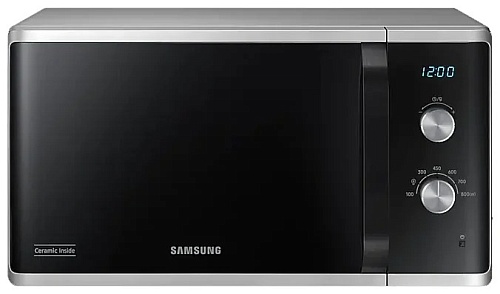 Микроволновая печь Samsung MS23K3614AS (23 л, 800 Вт, переключатели поворотный механизм, гриль, дисплей, серебристый/ черный)