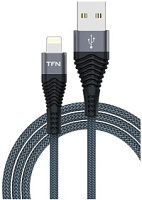 Кабель TFN FORZA Lightning - USB, 1 метр, графит (TFN-CFZLIGUSB1MGR) 