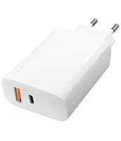 Сетевое зарядное устройство TFN WCRPD22 (USB+USB Type-C/4.5A/33W/быстрая зарядка QC+PD/черное) Чёрный