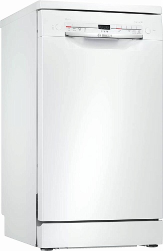 Машина посудомоечная отдельностоящая узкая Bosch SRS2IKW04E (Serie2 / 9 комплектов / AquaStop)
