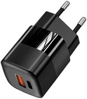 Сетевое зарядное устройство TFN WCRPD22 (USB+USB Type-C/4.5A/33W/быстрая зарядка QC+PD/черное)