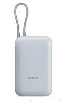 Портативная батарея Xiaomi Power Bank 10000mAh, встроенный кабель, голубая (BHR9073GL)