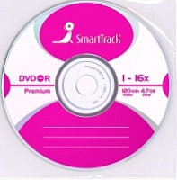 Диск DVD-R Smart Track / 4,7Gb/120мин / 16X / CB-50 (BOX50) продажа по штучно