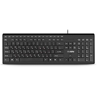 Клавиатура SVEN KB-S307M USB, русские буквы розовые, 1.5 м., черный