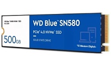 Жесткий диск SSD M.2 500GB WD Blue SN580 R4000/W3600 Mb/s  PCIe Gen4 x4 WDS500G3B0E 300 TBW