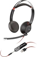 Наушники с микрофоном Poly Blackwire Headset C5220, Stereo Чёрный