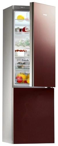 Холодильник Snaige RF58NG-P7AHNFS (Glassy / Объем - 338 л / Высота - 194.5см / A++ / Красное стекло / NoFrost)