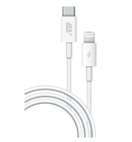 Кабель Borasco Lightning - USB Type C, 30W, 1 метр, белый