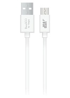 Кабель Borasco micro-USB - USB, 1 метр, белый