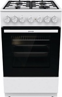 Плита комбинированная Gorenje GK5B41WH (Essential / Белая / духовка - 62 л / 4 газовые конфорки / эмал. решетки)