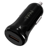 Автомобильное зарядное устройство TFN CCQC3BK (1 USB/18W/3A/QC 3.0) черное Чёрный