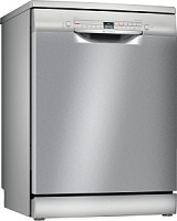 Машина посудомоечная отдельностоящая 60 см Bosch SMS2HTI60E (Serie2 / 12 комплектов / 2 полки / Расход воды - 9,5 л / HomeConnect / AntiFinger Silver)