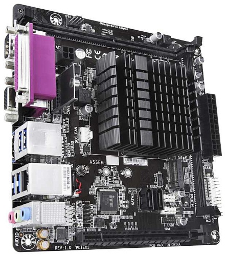 МП <Cel J4005  onboard> Gigabyte J4005N D2P MITX 2DDR4 DIMM ,1PC-e16,2SATA6Gb/s,1M2(PCI-E/SATA),4USB3,COM,LPT,VGA,HDMI