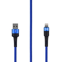 Кабель TFN ENVY Lightning - USB, нейлон, 1.2 метра, синий (TFN-C-ENV-AL1MBL)