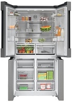 Холодильник Side by Side Bosch KFN96APEA (Serie4 / Объем - 605 л / Высота - 183 см / Ширина - 90.5 см / A++ / Matte Inox / AntiFingerprint / NoFrost) Нержавеющая сталь