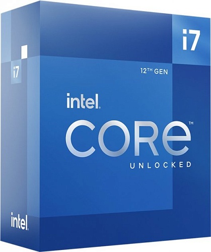 Процессор Intel Core i7-12700F Box Alder Lake 2,1(4,9) ГГц /12core/ без видеоядра/ 25Мб /180Вт s.1700 BX8071512700F