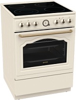 Плита электрическая Gorenje GECS6B70CLI (Classico / Бежевый / духовка - 71 л / 4 конфорки (2200/1800/1200/1700Вт) / AquaClean / Мощность - 10,2 кВт)