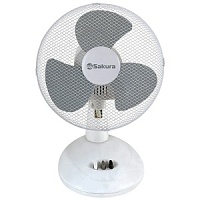 Вентилятор настольный Sakura SA-13G ( 25 Вт / скоростей 2 / диаметр 22 см / белый)