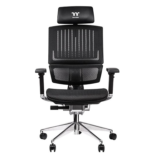 Игровое кресло Thermaltake CyberChair E500 Чёрное, газлифт 4 класса, угол наклона спинки - до 117°, макс. вес - до 150 кг