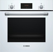 Духовой шкаф Bosch HBF113BV1S (Serie2 / 66 л / до 270 °C / Белое стекло / Гриль / съемные направляющие / A)