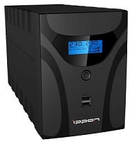 ИБП IPPON  Smart Power Pro II Euro 1600 960Вт 1600ВА черный 4розетки типа EURO, LCD+ComPort+защита телефонной линии/RJ45+USB 1029742