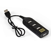 Концентратор ExeGate DUB-42  USB 2.0 hub, 4 в 1 черный