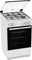 Плита газовая Gorenje GG5A13WJ (Essential / Белая / духовка - 70 л / 4 газовые конфорки / эмал. решетки / стеклянная крышка) Белый