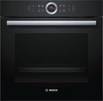 Духовой шкаф Bosch HBG632BB1S (Serie8 / 71 л / до 300 °C / чёрное стекло / Гриль / EcoClean (задняя стенка) / SoftClose / A+)