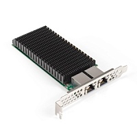 Сетевая карта ExeGate EXE-X540-T2 (PCI-E x8 v2.1, порты 2xRJ45 (медные), 10Gb/s (10/5/2.5/1Gb/s, 100Mb/s), Server NIC Intel Chipset X540-AT2)