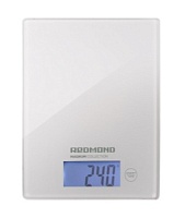 Весы кухонные Redmond RS-772, белые (электронные/ платформа/ предел 8 кг/ точность 1 г/ тарокомпенсация)