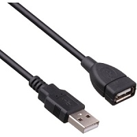 Удлинитель USB 2.0 AM - USB 2.0 AF ExeGate (EX-CCF-USB2-AMAF-2.0F) (Am/Af, позолоченные контакты, ферритовые кольца, 2м)
