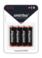 Батарейки Smartbuy R6/4B (48/960) (SBBZ-2A04B) солевая BL4 (цена за 4 шт.)