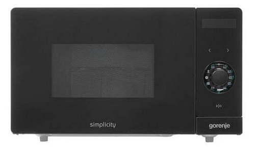 Микроволновая печь Gorenje MO235SYB (Simplicity Collection 2.2 / 23 л, 900 Вт, переключатели поворотный механизм, сенсор, гриль, дисплей, черный)