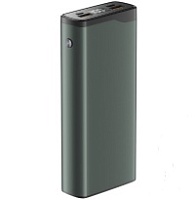 Портативная батарея OLMIO QL-30 (22.5W PD/ Quick Charge) 30000мАч, серая, металл серый