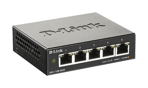Коммутатор D-LINK DGS-1100-05V2 Настраиваемый L2 коммутатор с 5 портами 10/100/1000Base-T